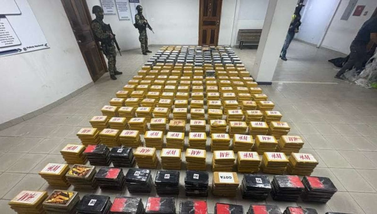 Autoridades de Panamá localizaron 1,152 paquetes de droga en un contenedor que partió de El Salvador rumbo a Bélgica.