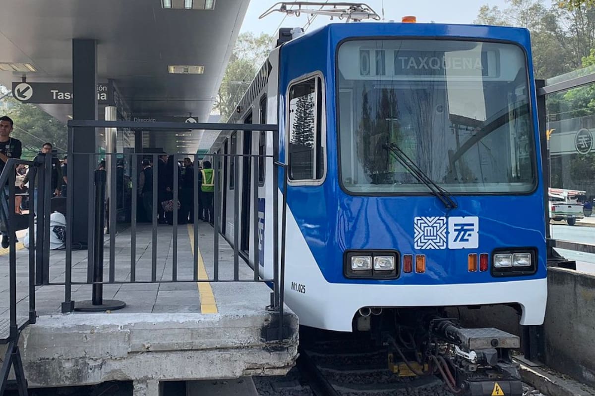 Tren Ligero de CDMX opera de forma provisional de Tasqueña a Estadio Azteca por fuertes lluvias