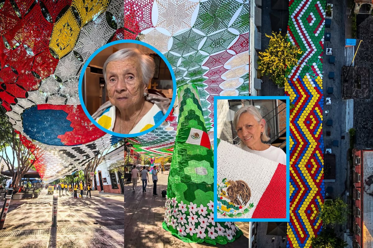 Más de 250 mujeres mexicanas tejieron más de un millón de metros cuadrados con los colores y banderas de las selecciones que jugarán en Guadalajara durante el Mundial 2026