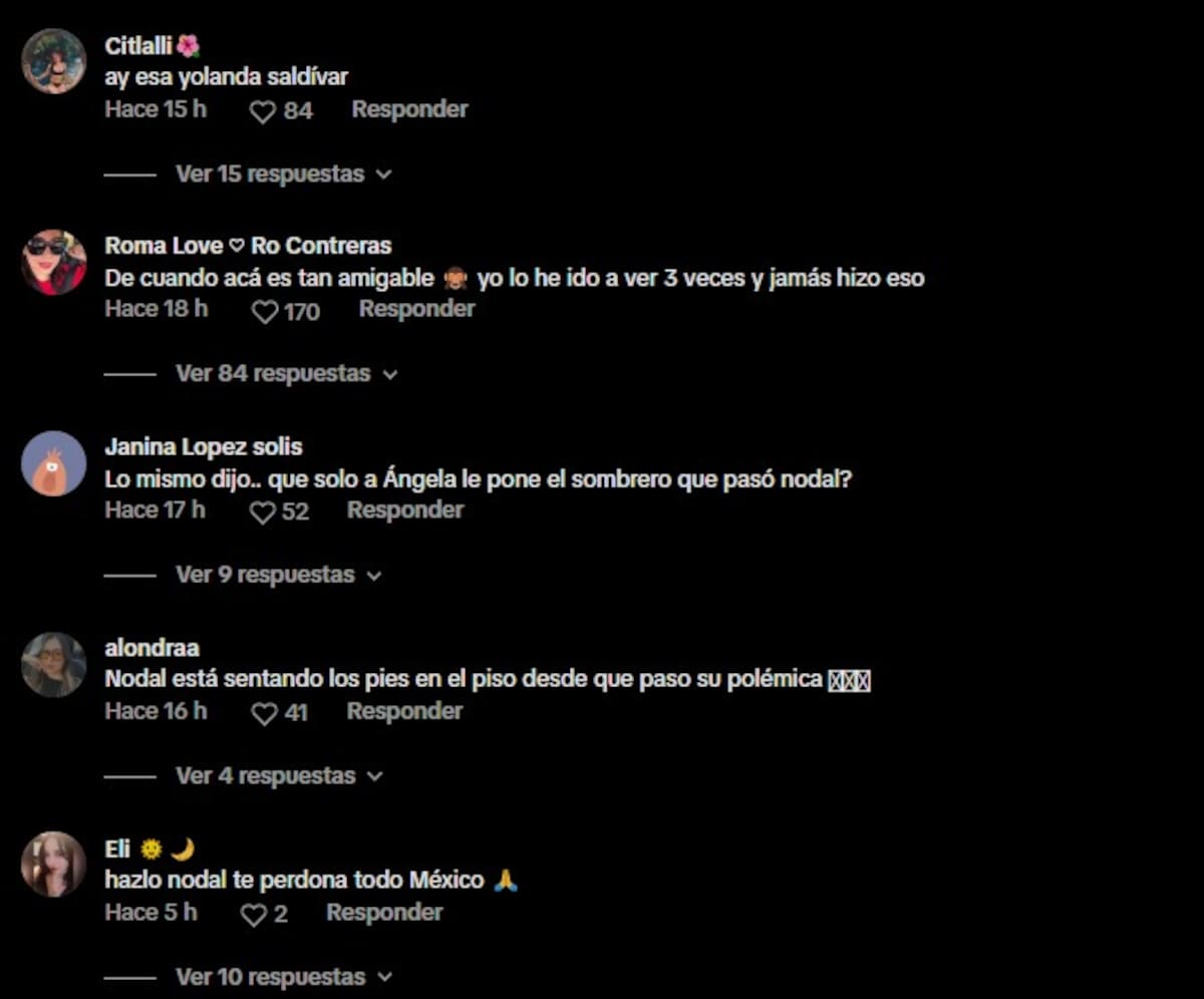 Critican a Nodal por “coquetear” con sus fans / TikTok @natalia.alvarez13