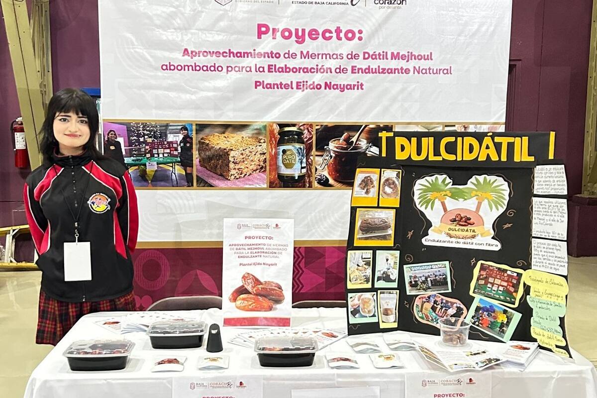 Alumnas del Cobach presentan proyecto para uso de dátil