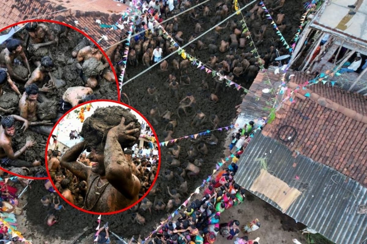 Gorehabba, la tradición india que cierra el final del Festival de las Luces lanzándose unos a otros estiércol de vaca bendecido