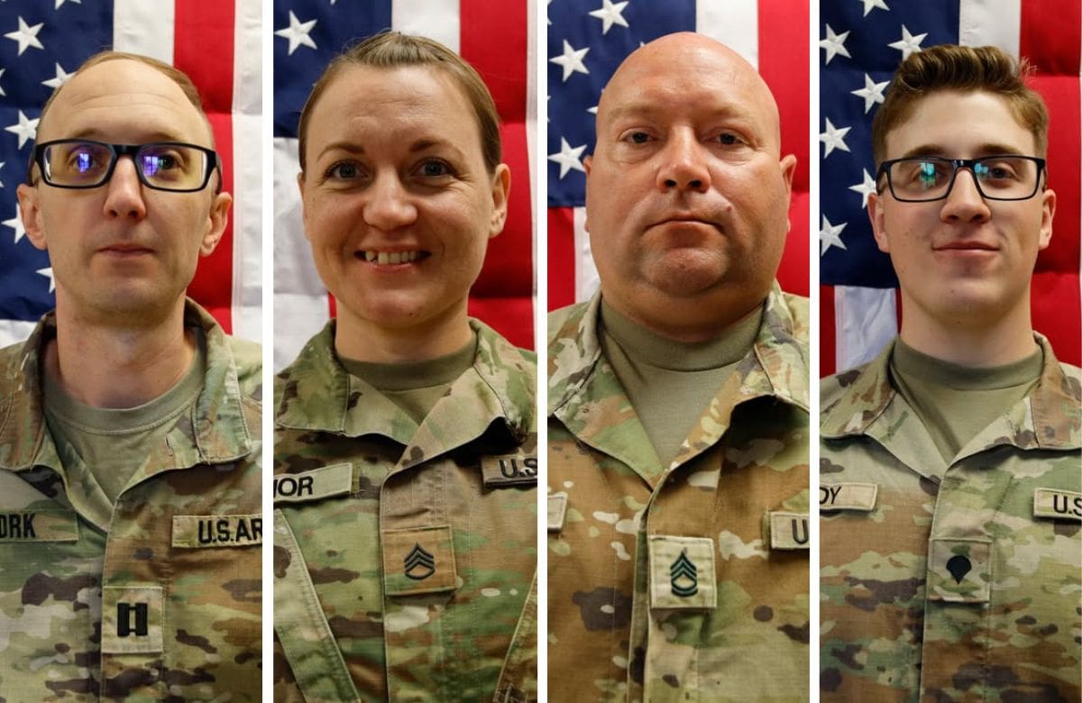 Las víctimas fueron identificadas como Cody A. Khork, Nicole M. Amor, Noah L. Tietjens y Declan J. Coady. | Crédito: U.S. Army Reserve
