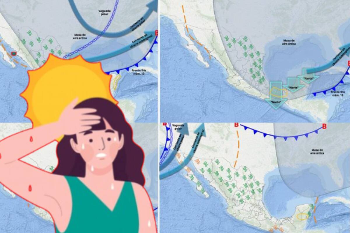 Calor extremo en Sonora y vigilancia por sistemas invernales: Protección Civil alerta sobre temperaturas de hasta 38°C y posibles frentes fríos