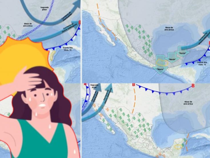 Calor extremo en Sonora y vigilancia por sistemas invernales: Protección Civil alerta sobre temperaturas de hasta 38°C y posibles frentes fríos
