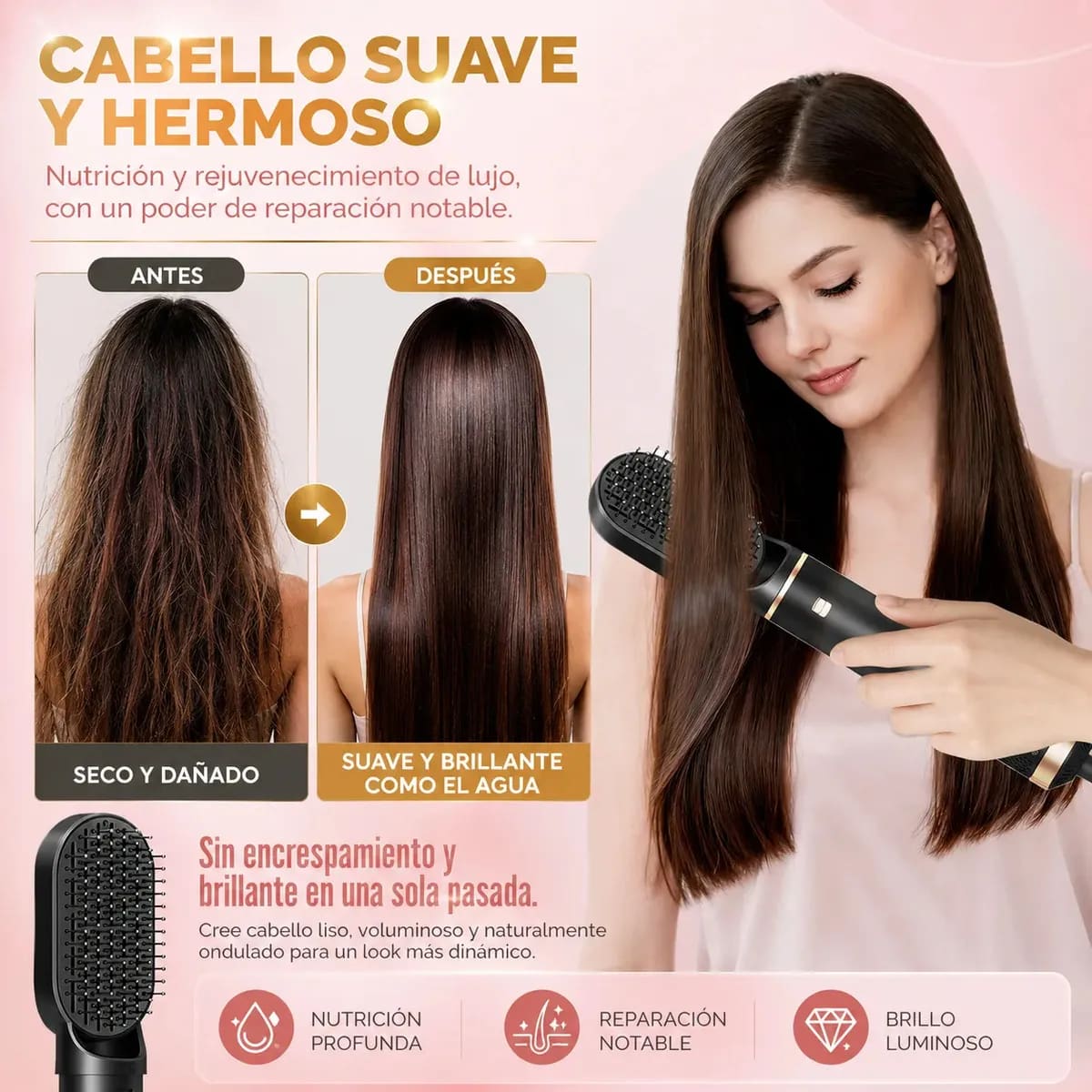 El equipo incorpora un cable giratorio de 360 grados y una malla diseñada para reducir enredos durante el uso. | Foto: Mercado Libre