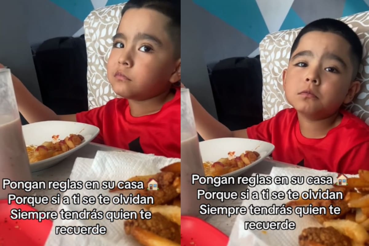 VIDEO: niño se vuelve viral por “castigar” a su mamá por usar el celular en el comedor