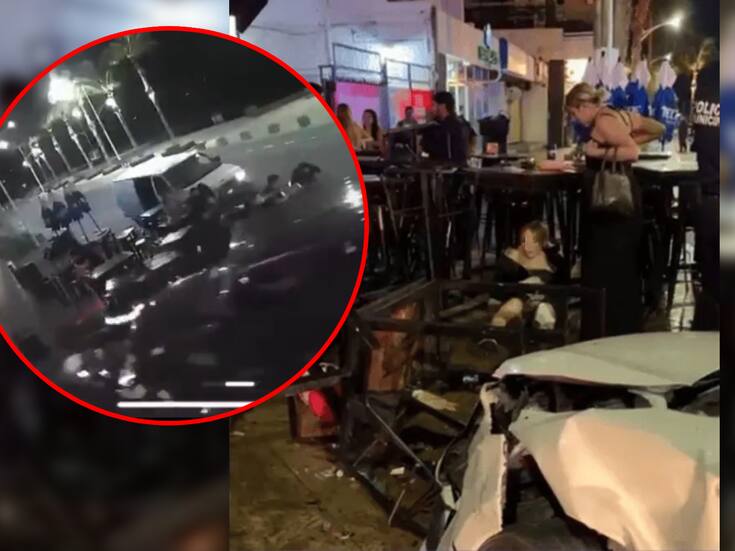 Camioneta arrolla a clientes de un bar en La Paz; conductor se fuga (VIDEO)