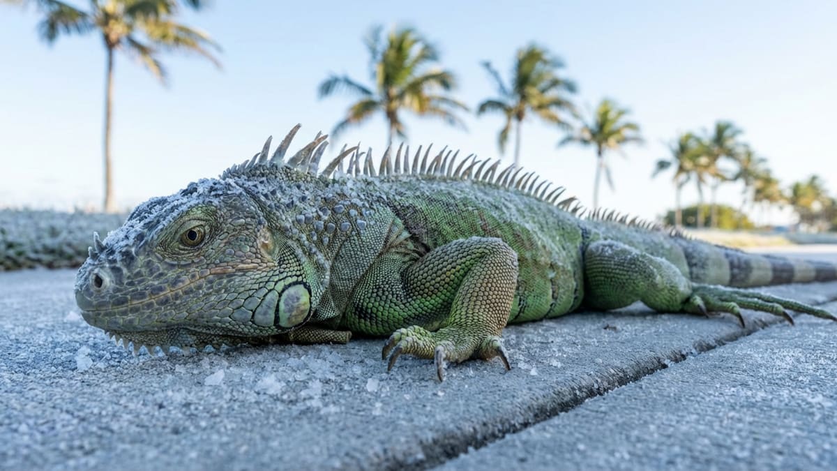 Florida permite retirar iguanas congeladas sin permiso: La medida de emergencia para frenar a la plaga invasora