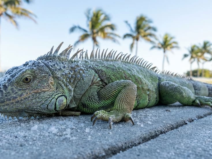 Florida permite retirar iguanas congeladas sin permiso: La medida de emergencia para frenar a la plaga invasora