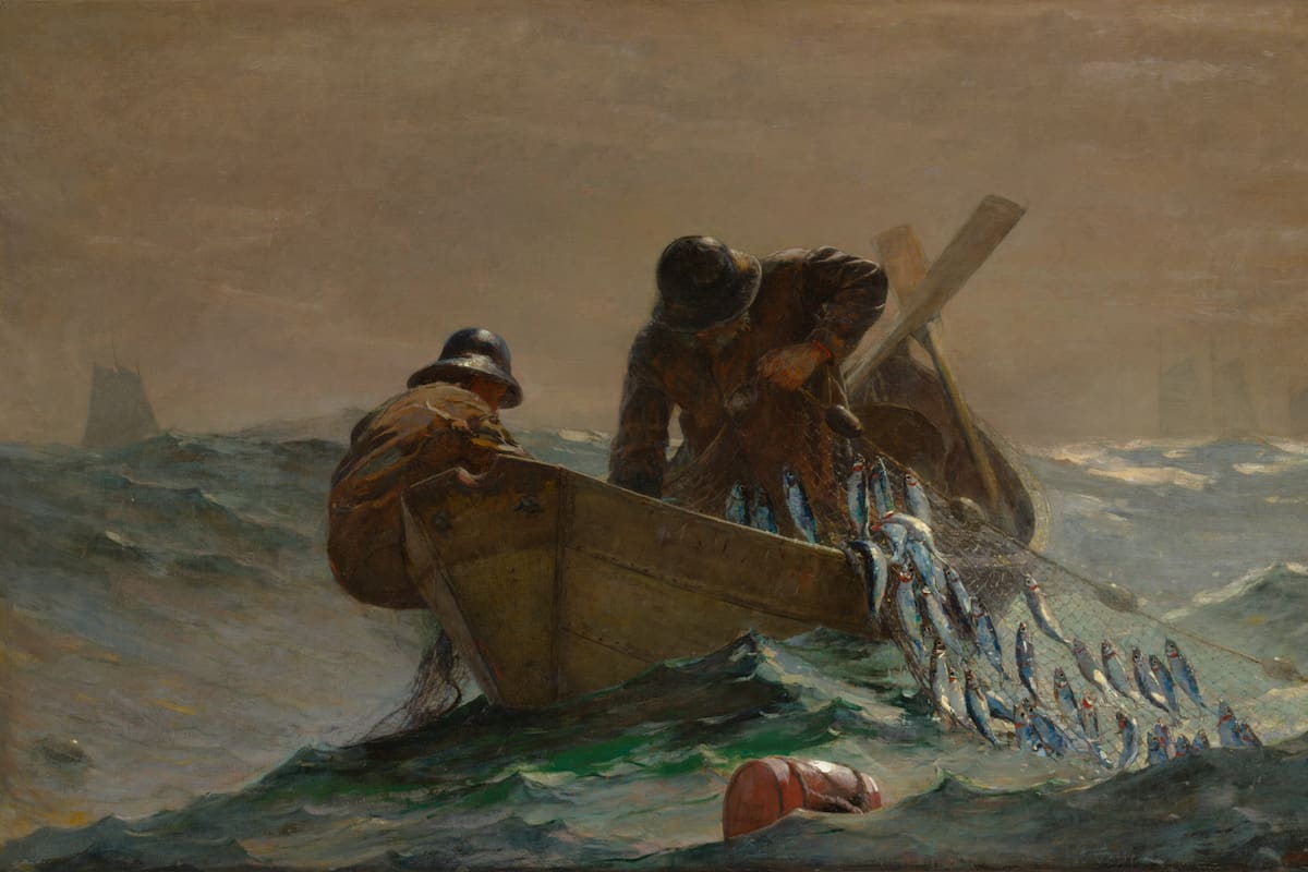 La red de arenque de Winslow Homer: un tributo al esfuerzo humano y la indomable naturaleza