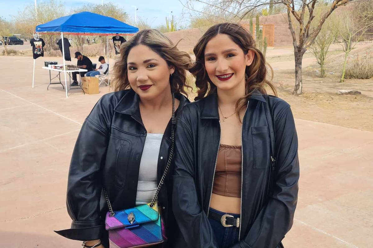 Ivanna Rubio Flores y Sofia Valenzuela Castro las primeras en llegar al concierto de Carín León en el Estadio Fernando Valenzuela