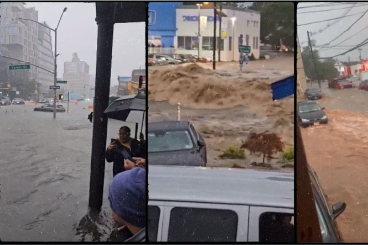 VIDEOS: Inundaciones repentinas paralizan Nueva York y Nueva Jersey tras intensas lluvias