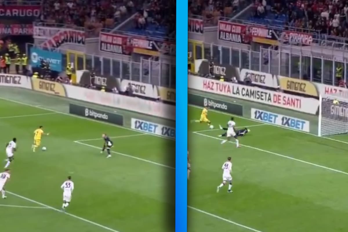VIDEO: Así fue la increíble falla de Santiago Giménez con el AC Milan