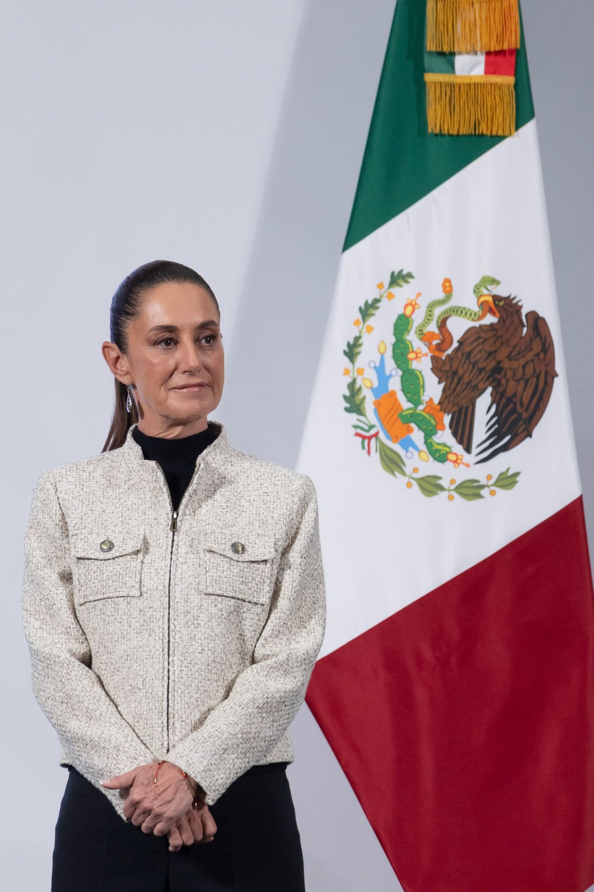 La presidenta Claudia Sheinbaum Pardo en su 'Conferencia del Pueblo' del 24 de julio del 2025. | Crédito: Presidencia