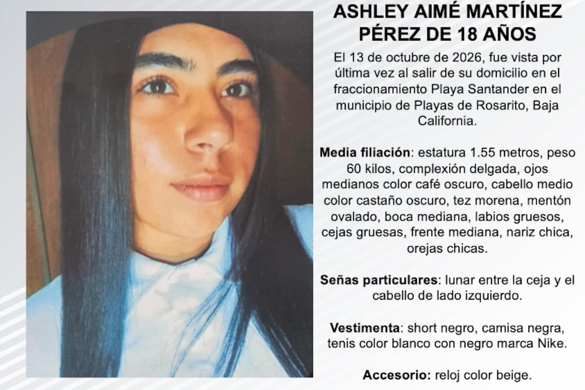 Se busca a Ashley Aimé Martínez Pérez de 18 años