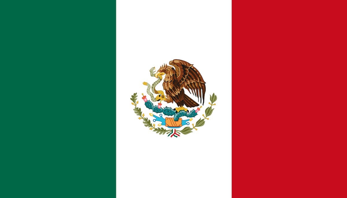 Actual Bandera de México.