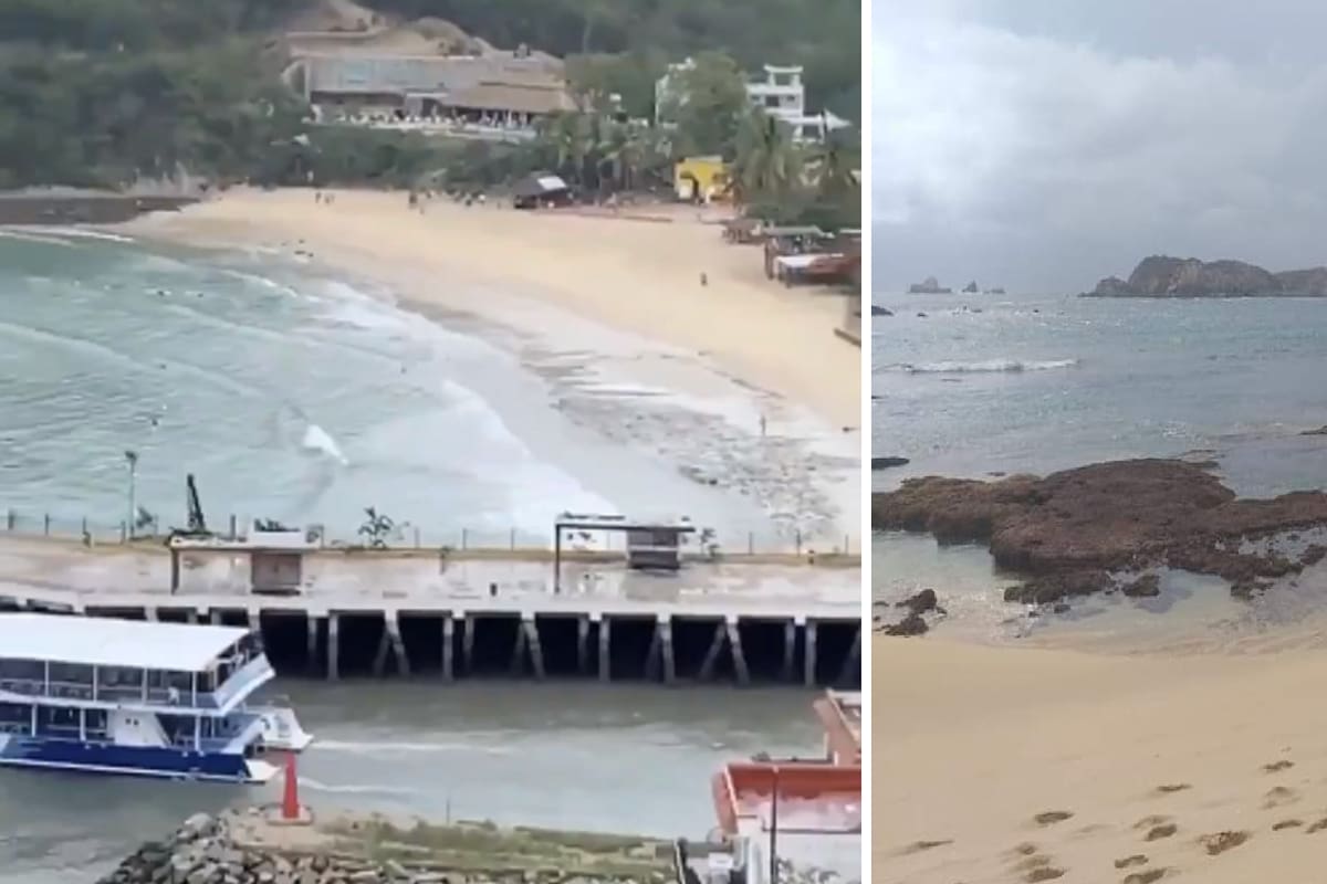 Huatulco: Por qué hay quienes reportan retiro del Mar tras sismo en Crucecita