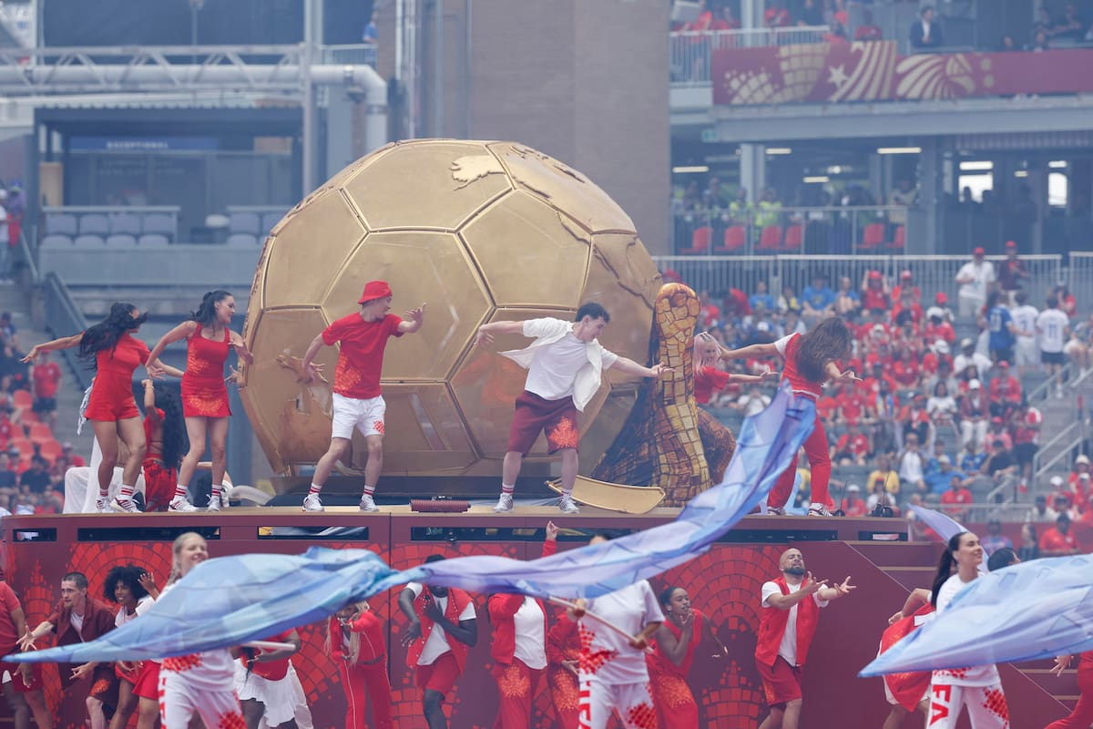 GR5159. TORONTO (CANADÁ), 12/06/2026.- Artistas se presentan en la inauguración del Mundial de la FIFA 2026 este viernes, en el estadio BMO Field de Toronto (Canadá). | Crédito: EFE/ Bienvenido Velasco