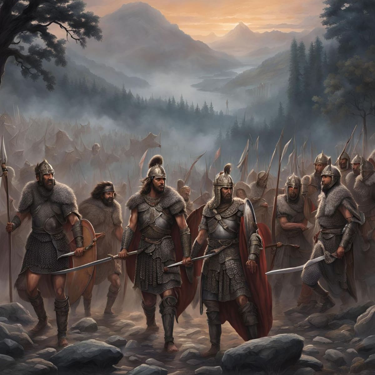 Guerreros visigodos. Imagen creada con IA para ilustrar