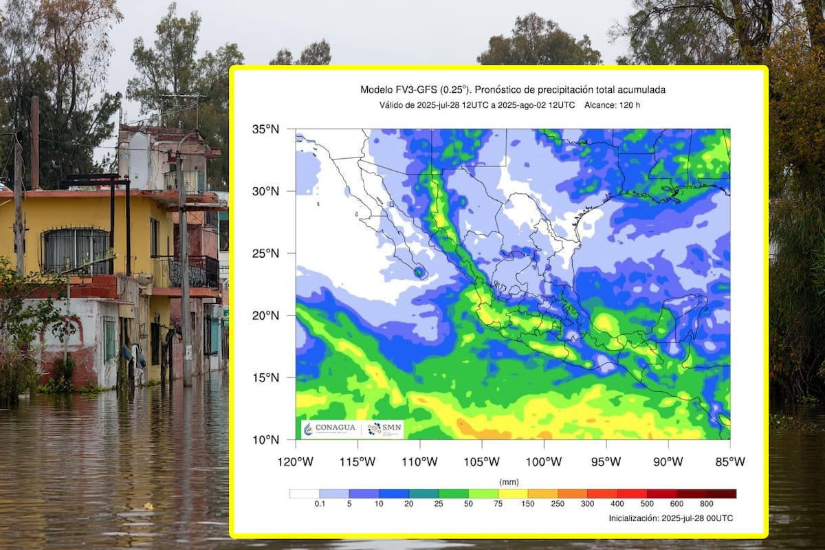 Onda tropical núm. 16 y monzón mexicano causarán fuertes lluvias en estos estados de México este martes y miércoles: SMN