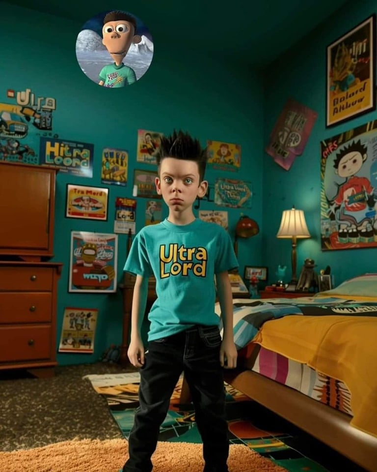 Sheen Estevez: Obsesionado con los superhéroes y el espacio, es el amigo entusiasta y algo excéntrico de Jimmy.