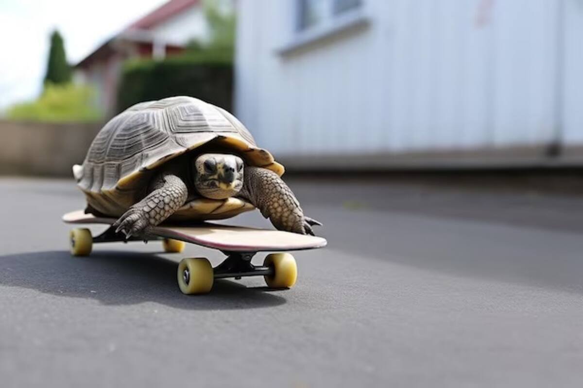 VIDEO: Tortuga que anda en patineta causa sensación en redes sociales
