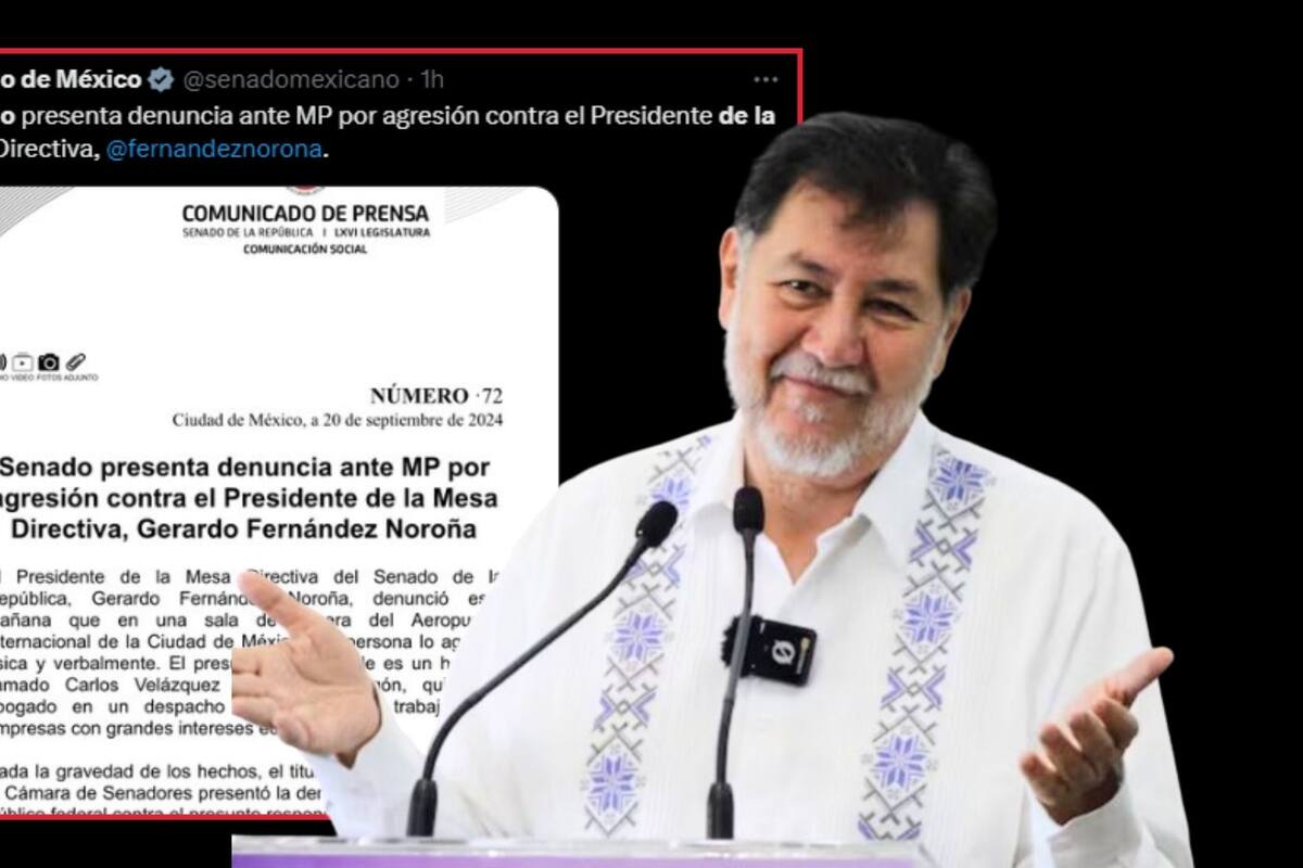 Senado presenta denuncia por agresión a Fernández Noroña por parte de un abogado