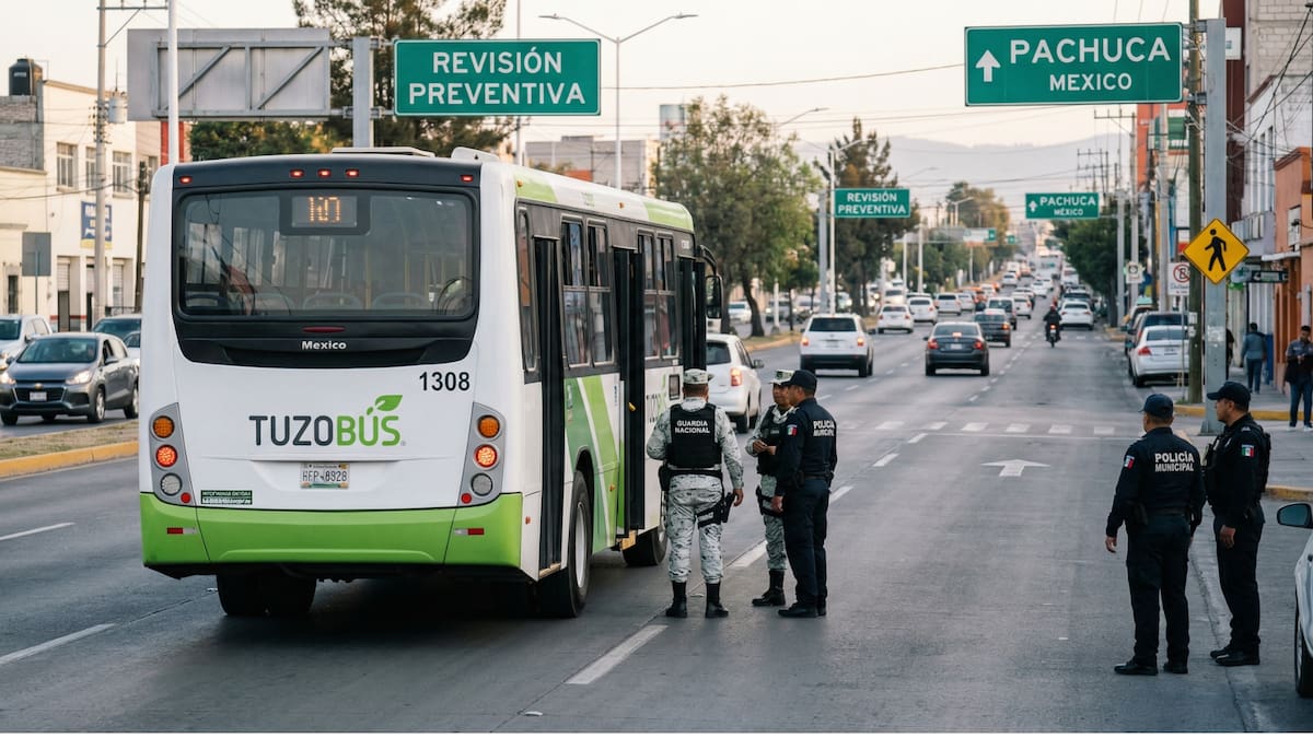 Autoridades municipales y federales realizan operativos conjuntos en la capital hidalguense. (Ilustrativa/IA)