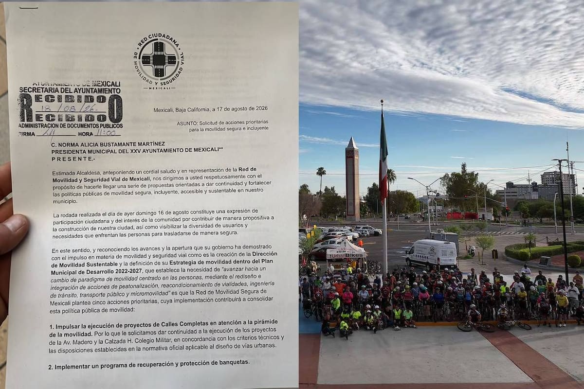 Comité de ciudadanos pide retomar Calles Completas para mejorar la movilidad segura e inclusiva en Mexicali