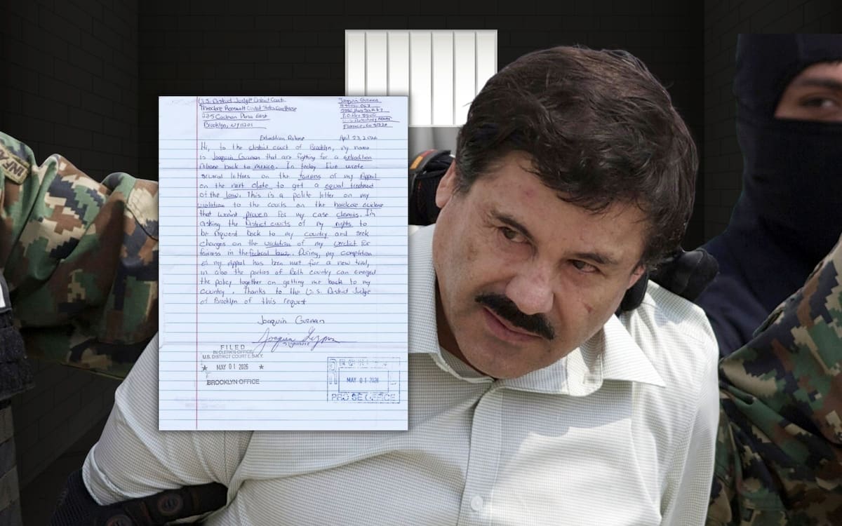 “El Chapo” Guzmán pide volver a México desde prisión en Colorado y acusa que su juicio violó sus derechos, mientras cortes mantienen su condena. | Especial/Banco digital GH