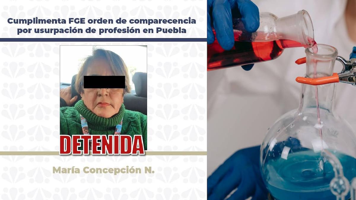 Mujer que se hacía pasar por química farmacobióloga sin título profesional fue detenida en Puebla, recordando el caso de la falsa psiquiatra Marilyn “N”