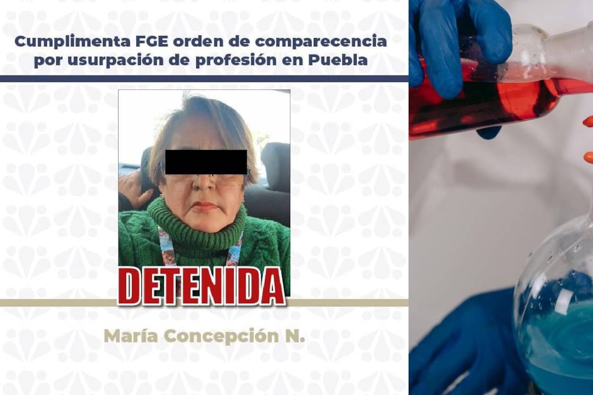 Mujer que se hacía pasar por química farmacobióloga sin título profesional fue detenida en Puebla, recordando el caso de la falsa psiquiatra Marilyn “N”