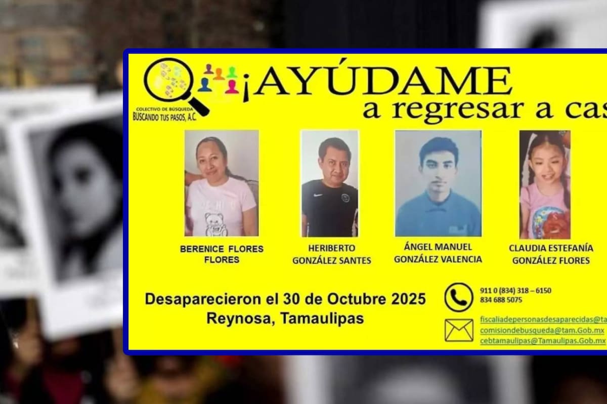 Crece alarma en Reynosa por desaparición de familia de cuatro integrantes