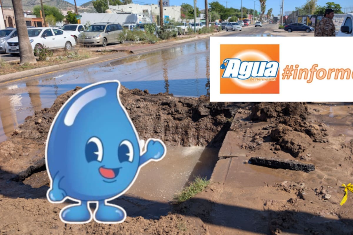 Estas colonias de Hermosillo no tendrán agua hoy por la reparación urgente de una línea de 12 pulgadas en Solidaridad y Colosio