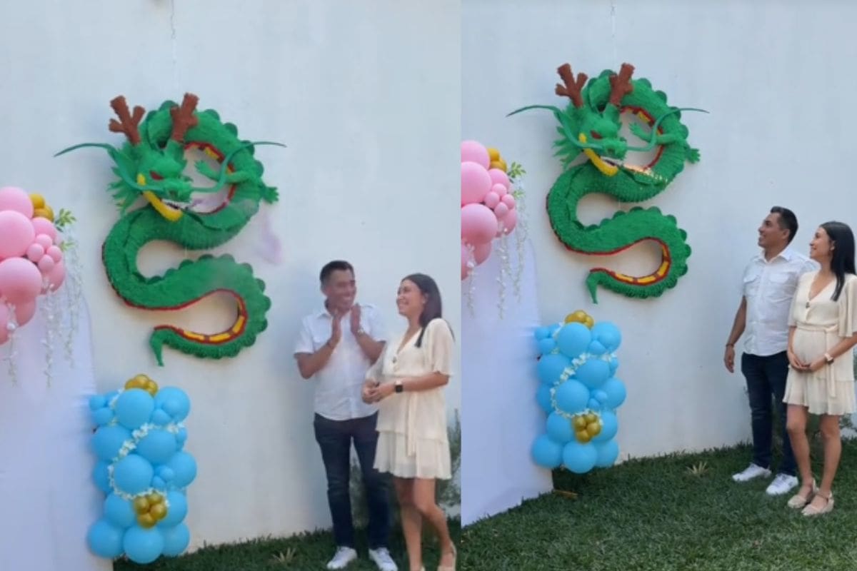 Con una maqueta de “Shen Long” de Dragon Ball Z: Así revelaron el género de su futuro bebé