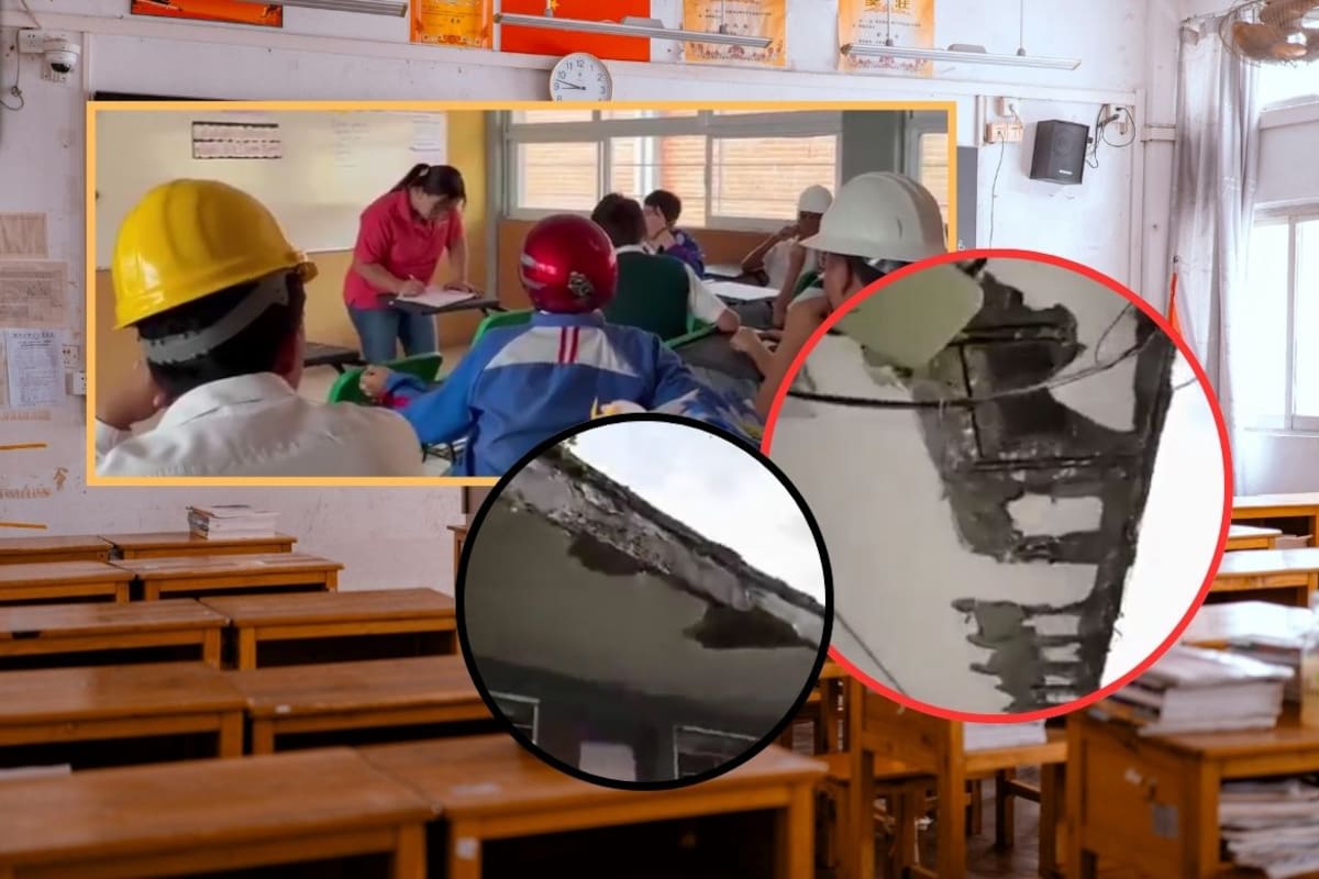 Estudiantes de telesecundaria en Jojutla, Morelos, asisten a clases con cascos por desprendimientos del techo; plantel cuenta con daños estructurales desde el sismo de 2017