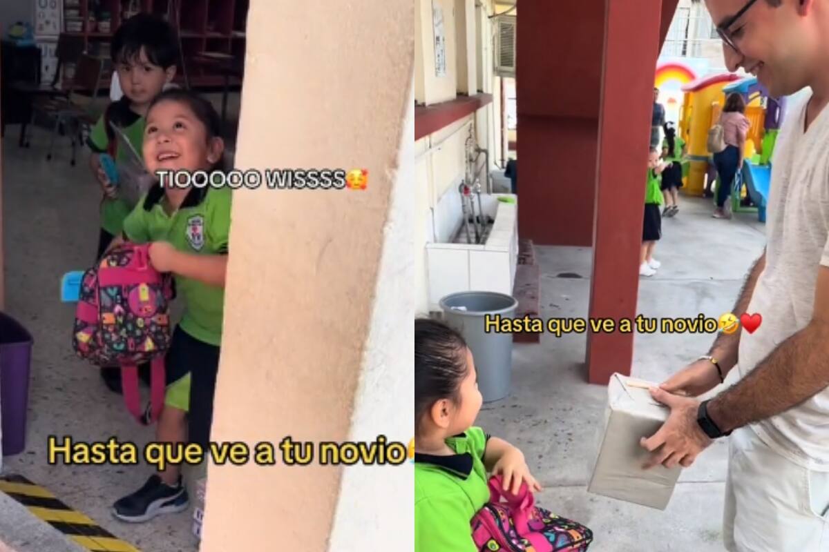 VIRAL: niña RECHAZA a su tía al salir del kínder, ¡pero sí acepta irse con su tío!