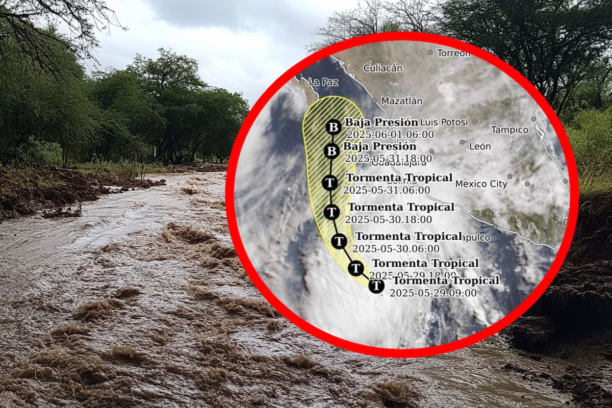 SMN alerta de lluvias torrenciales para este fin de semana por la tormenta tropical Alvin