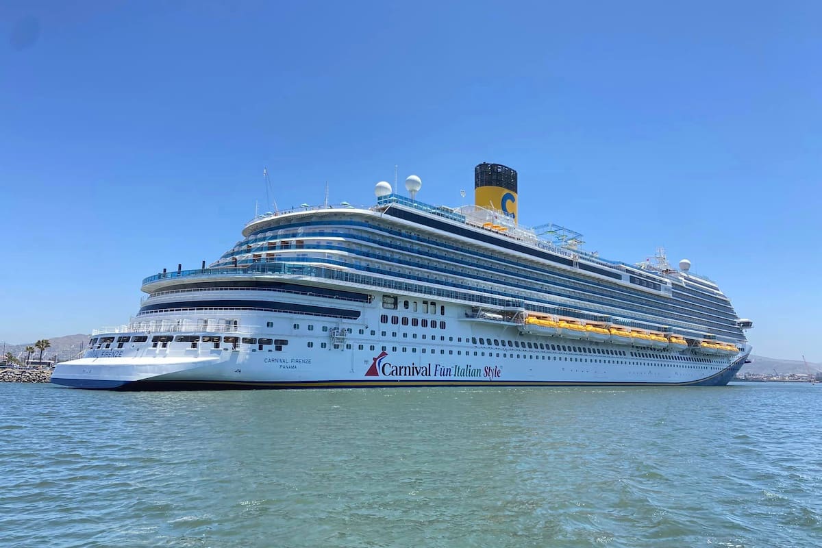 Crucero Carnival Firenze arribó por primera vez al puerto de Ensenada