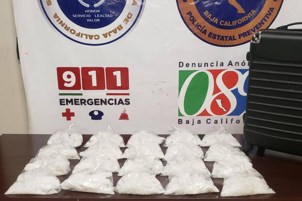 Decomisan casi 9 kilos de metanfetaminas en Tijuana