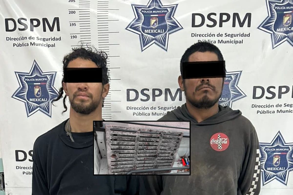 Cámaras del C5 captan robo de alcantarilla y permiten detención de dos