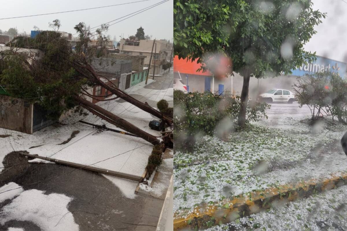 VIDEOS: Cae fuerte granizada en Puebla en plena ola de calor