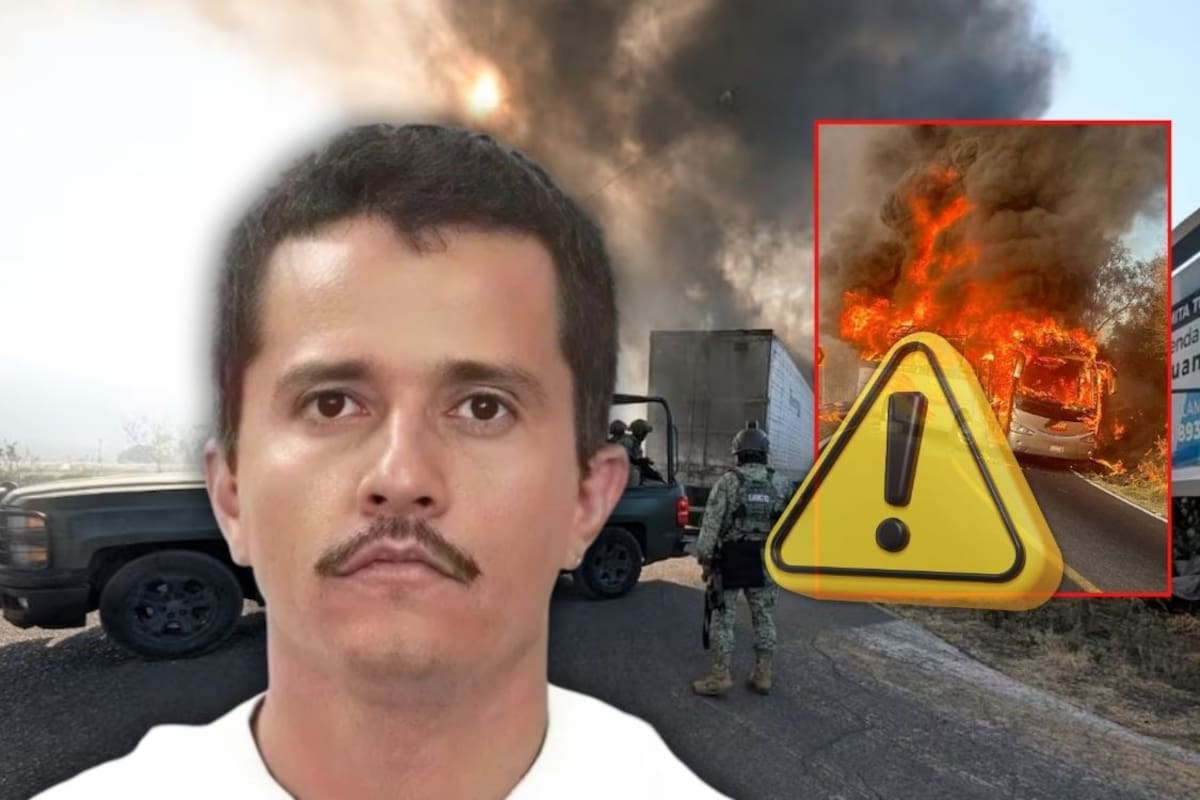 Narcobloqueos ya paralizan Jalisco, Michoacán, Tamaulipas, Guanajuato, Colima, Nayarit y Aguascalientes (zonas controladas por el CJNG); autoridades activan alerta y piden a habitantes no salir de sus casas