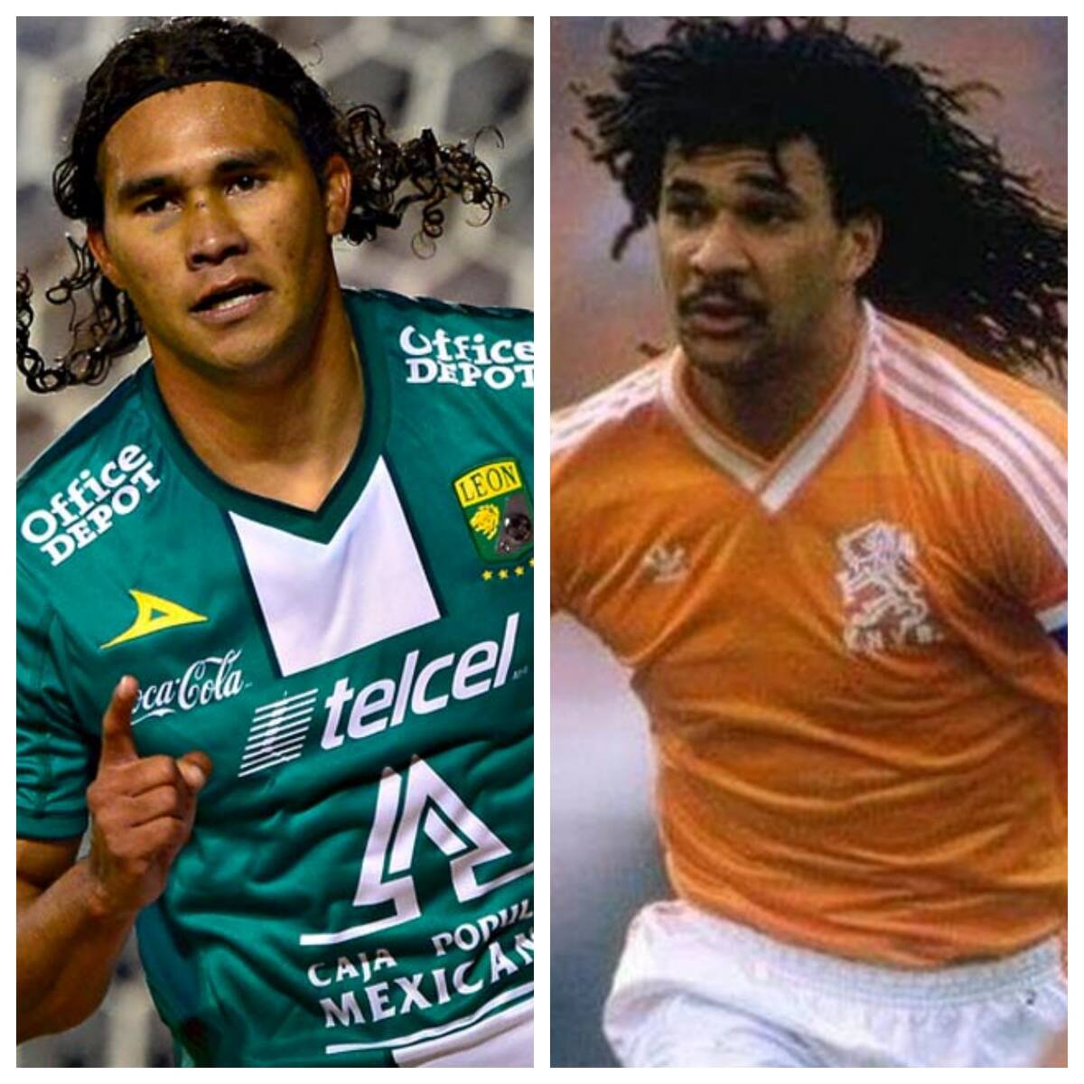Carlos 'Gullit' Peña y Ruud Gullit, excapitán de la selección holandesa.