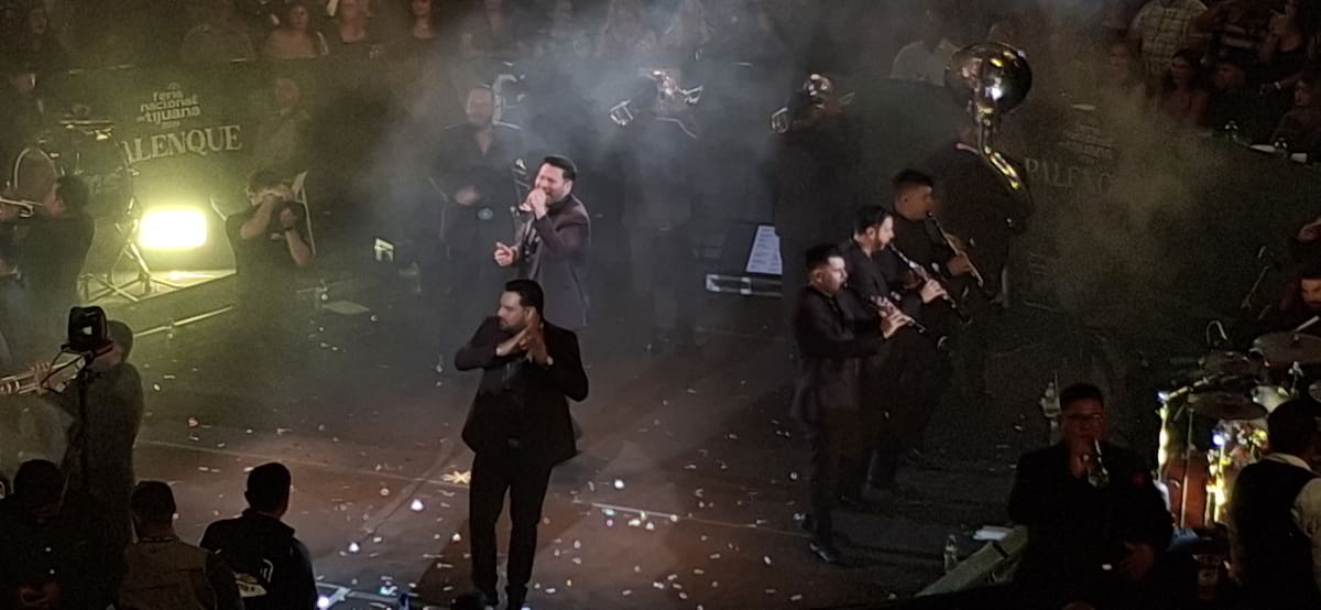La agrupación sinaloense fue el penúltimo artista invitado en el Palenque de la Feria Nacional de Tijuana. Foto: Cortesía
