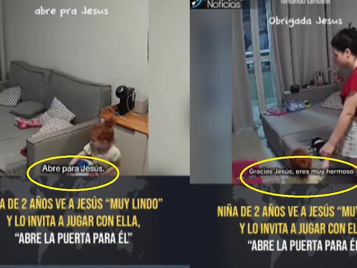 “Abre la puerta para Jesús”: niña de 2 años asegura verlo y le pide a su madre dejarlo entrar