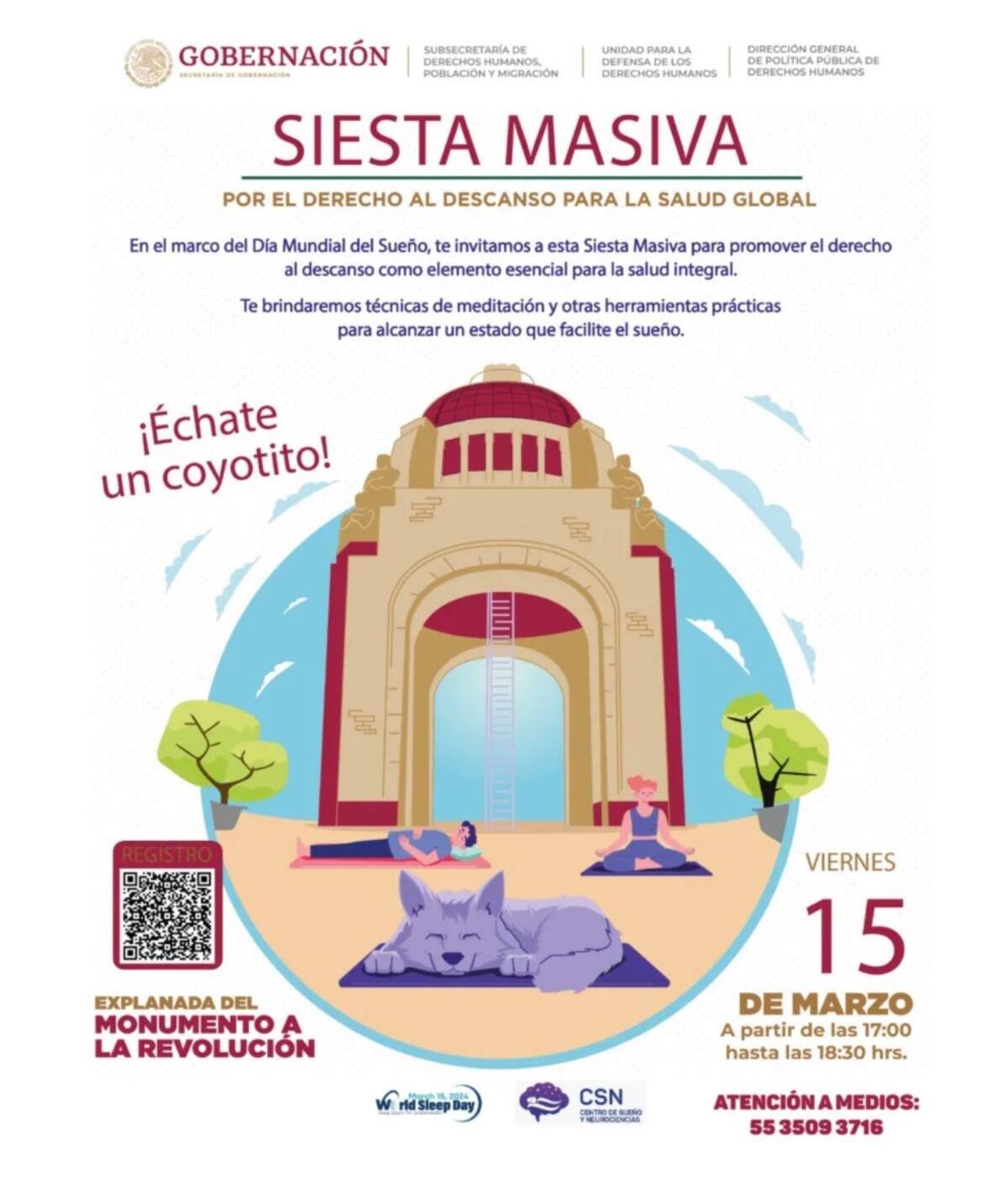 Convocatoria a siesta masiva