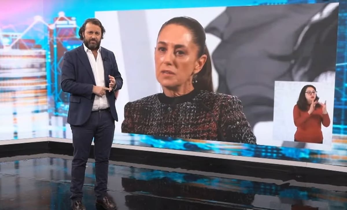 El presentador Jose Antonio Vizner hizo una comparación entre las presidentas Claudia Sheinbaum y Ursula Von der Leyen ante las amenazas de Donald Trump. | Captura de pantalla