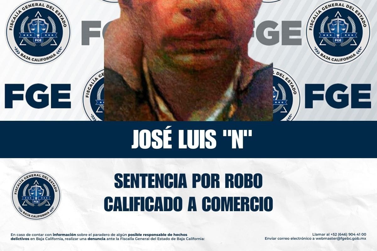 Sentencian a más de tres años de prisión a hombre por robo calificado en Tijuana